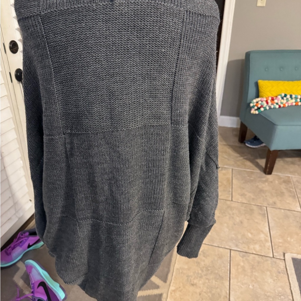 Grey woven LS sweater. One size. - Picture 5 of 5